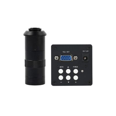 2.0MP 1080P Industrial VGA Digital Electronic Video Microscope & 100X C-Mount Lens For Lab Phone PCB BGA CPU Repair Soldering