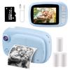 Kids Instant Camera, Mijiaowatch 12MP/1080P Kids Digital Print Camera with 3.5 Inch Cameras for Kids 32GB TF Card, Kids Gift Toys for Ages 3-14 (Blue) view 1