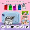 Kids Instant Camera, Mijiaowatch 12MP/1080P Kids Digital Print Camera with 3.5 Inch Cameras for Kids 32GB TF Card, Kids Gift Toys for Ages 3-14 (Blue) view 2