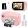 Kids Instant Camera, Mijiaowatch 12MP/1080P Kids Digital Print Camera, 3.5 Inch Print Cameras for Kids with Print Paper 32GB TF Card, Video Photo Recorder 3 in 1 Gift for Girls Boys Ages 3-14 (Pink) view 1