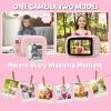 Kids Instant Camera, Mijiaowatch 12MP/1080P Kids Digital Print Camera, 3.5 Inch Print Cameras for Kids with Print Paper 32GB TF Card, Video Photo Recorder 3 in 1 Gift for Girls Boys Ages 3-14 (Pink) view 2
