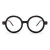 bullabulling Retro round Reading Glasses For Women Blue Light Blocking Oversized Eyeglass Frames Large lens (black white, 4.0, multiplier_x) view 2