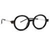 bullabulling Retro round Reading Glasses For Women Blue Light Blocking Oversized Eyeglass Frames Large lens (black white, 4.0, multiplier_x) view 4