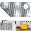 JIUBAR Sink Protectors for Kitchen Sink 12" 13" 16" 18" 19" 24" 26" 28" 29" 30" Silicone Sink mat| Silicone Kitchen Sink Mat Grid for Bottom of Farmhouse Stainless Steel(28.6"x 14.5"Gray) view 1