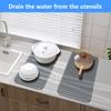 JIUBAR Sink Protectors for Kitchen Sink 12" 13" 16" 18" 19" 24" 26" 28" 29" 30" Silicone Sink mat| Silicone Kitchen Sink Mat Grid for Bottom of Farmhouse Stainless Steel(28.6"x 14.5"Gray) view 4