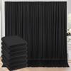 30ft x 10ft Wrinkle Free Black Backdrop Curtain for Parties, 6 Panels 5X10ft Polyester Black Photo Backdrop Drapes Back Drop Cloth for Birthday Wedding Party Photography Background view 1
