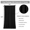 30ft x 10ft Wrinkle Free Black Backdrop Curtain for Parties, 6 Panels 5X10ft Polyester Black Photo Backdrop Drapes Back Drop Cloth for Birthday Wedding Party Photography Background view 4