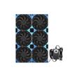 120mmx6 720mm Adjustable Computer PC Box Vent Fans 3V-12V Speed Controller for Flexible Arrange Cabinet Rack Space Window Wall Server Mining Rig Chicken Coop Exhaust Cooling view 1