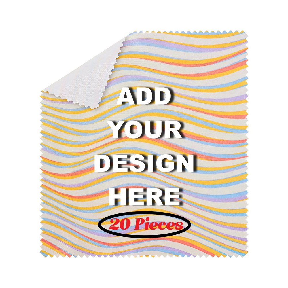 Muka 2 Pcs Custom Microfiber Cleaning Cloth 6" x 6" Full Color Printed Microfiber Cloth for Eyeglasses Camera Lens Cell Phones-20PC 5.9" x 5.9"