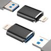 iPhone OTG Adapter Lightning Male to USB Female Dongle(2Pack)for 14 13 12 11 Pro Max Xr X Xs Se 7 8Plus for iPad Air Camera Card Reader USB Flash Drive U Disk Mouse Keyboard Hub MIDI Piano Converter view 1