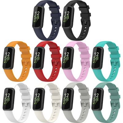 (2 Pack) Bands Straps Intended for Fitbit Inspire 3 Health & Fitness Tracker, Colorful Comfortable Flexible Silicone Band Rubber Strap Wristbands Sports Accessories for Inspire 3 (Large, All 10 Colors)