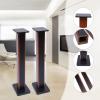 2pcs 36 inchBookshelf Speaker Stand Surround Sound Home Theater Speaker Column Holder, Wooden Home Audio Stand Rosewood Wood Grain Color view 2