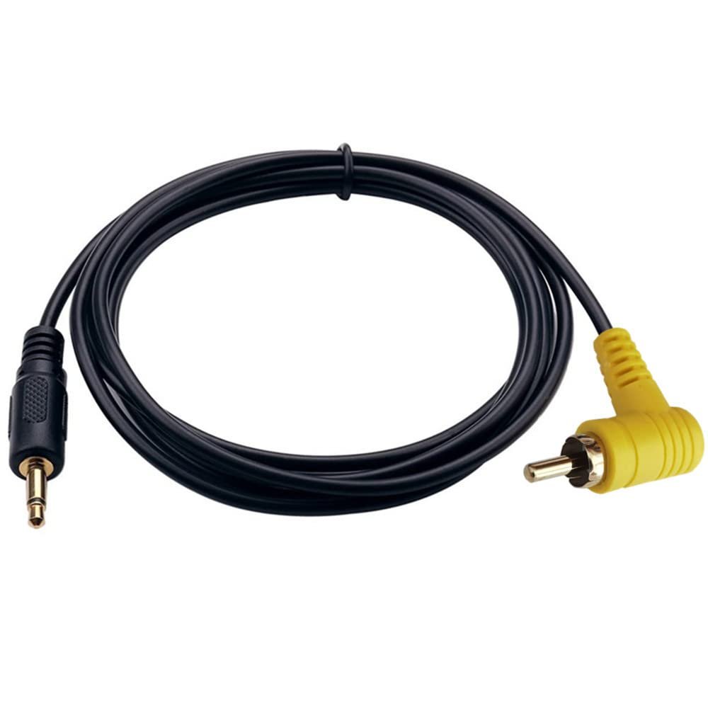 Traovien 3.5mm to RCA Cable, 6FT Gold Plated 3.5mm 1/8 inch Mono TS Male Plug to RCA Male 90 Degree Angle Audio Video Cable
