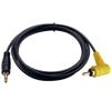 Traovien 3.5mm to RCA Cable, 6FT Gold Plated 3.5mm 1/8 inch Mono TS Male Plug to RCA Male 90 Degree Angle Audio Video Cable view 1