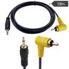Traovien 3.5mm to RCA Cable, 6FT Gold Plated 3.5mm 1/8 inch Mono TS Male Plug to RCA Male 90 Degree Angle Audio Video Cable view 2