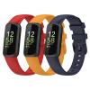 3 PACK Replacement Bands Compatible for Fitbit Inspire 3 Bands Silicone Straps Replacement Wristbands Bracelet Band Compatible for Fitbit Inspire 3 for Women Men (Small, red/yellow/blue) view 1