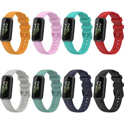 (8 Pack) Bands Straps Intended for Fitbit Inspire 3 Health & Fitness Tracker, Colorful Comfortable Flexible Silicone Band Rubber Strap Wristbands Sports Accessories for Inspire 3 (Large, All 8 Colors B)