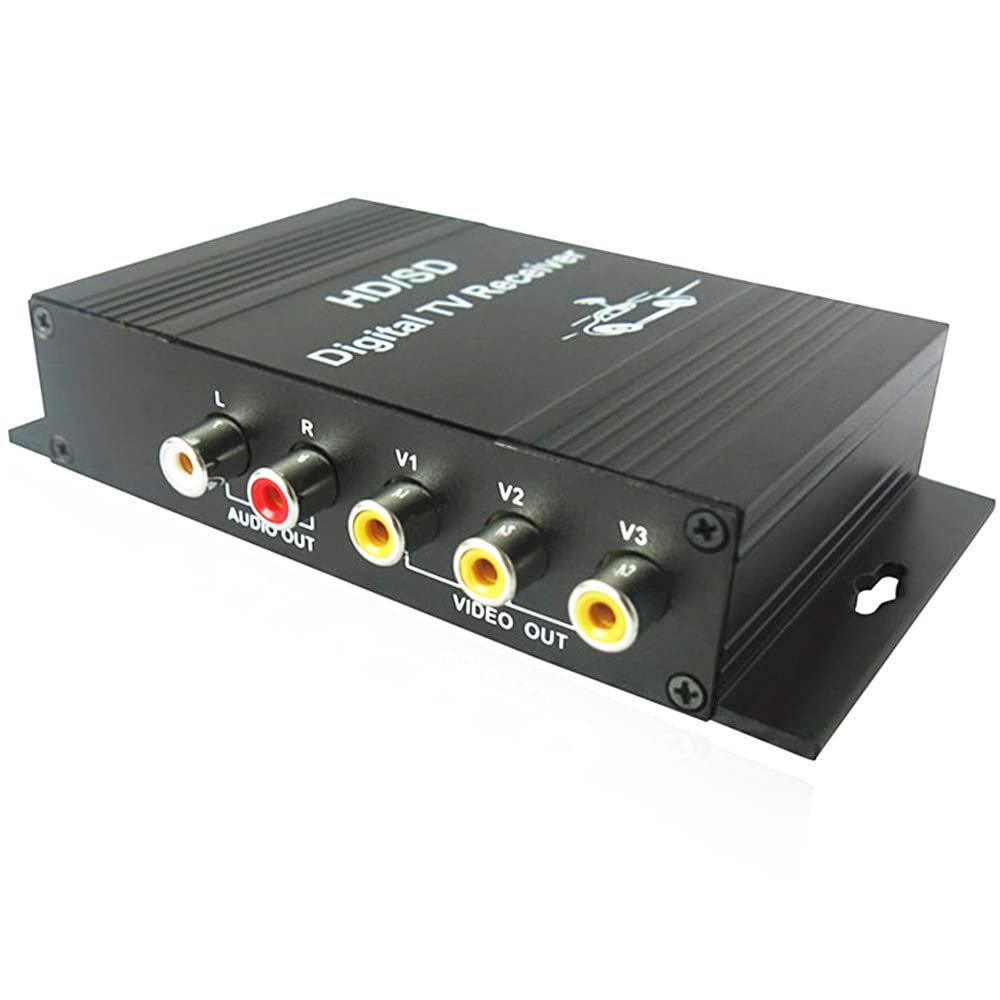 Strpump Car TV ATSC Tuner Receiver Box Digital 4 Video Output for Android Car Stereo Radio Accessories for US America Canada Mexico Version