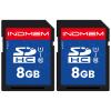 INDMEM SD Card 8GB 2 Pack UHS-I U1 Class 10 8G SDHC Flash Memory Card Compatible with Digital Camera, Computer, Trail Cameras view 1