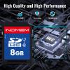 INDMEM SD Card 8GB 2 Pack UHS-I U1 Class 10 8G SDHC Flash Memory Card Compatible with Digital Camera, Computer, Trail Cameras view 2