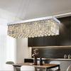 LED Chandeliers, K9 Crystal Chandelier Compatible with Dining Room Rectangle Modern Crystal Chandelier Atmosphere Upscale (Color : L80xw20xh25cm, Size : Warm White) view 2