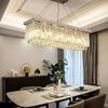 LED Chandeliers, K9 Crystal Chandelier Compatible with Dining Room Rectangle Modern Crystal Chandelier Atmosphere Upscale (Color : L80xw20xh25cm, Size : Warm White) view 3