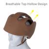 Thick Protection Helmet for Elderly Youth Kids Adults,Head Protection for Elderly Falls,Soft Helmet for Epilepsy Seizures Prevent Head Injuries,Safety Bump Cap,for Home Gardening (Khaki Cloth Inner) view 3