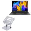 BoxWave Stand and Mount Compatible with ASUS ZenBook 14 Flip (UN5401) - Executive VersaView Laptop Stand, Ergonomic Adjustable Viewing Angle Metallic Riser - Metallic Silver view 1