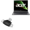 BoxWave Smart Gadget Compatible with Acer Spin 5 (SP513-55N) - AllReader SD Card Reader, microSD Card Reader SD Compact USB - Jet Black view 1
