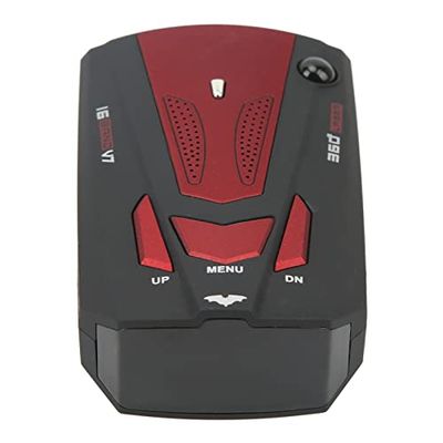 Car Detector - Long Range Detection, 360 Degree , City and Highway Modes, Voice Alerts, Built in with Mute Memory(Red)
