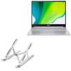 BoxWave Stand and Mount Compatible with Acer Swift 3 (SF313-52) - Compact QuickSwitch Stand, Portable Multi Angle Viewing Foldable Riser - Metallic Silver view 1