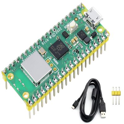 Built-in WiFi Raspberry Pi Pico W with Pre-Soldered Header, Support 2.4 GHZ Wi-Fi 4, Based on Official RP2040 Dual-core Processor,Dual-core Arm Cortex M0+ Processor