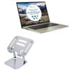 BoxWave Stand and Mount Compatible with Acer Swift 1 (SF114-33) - Executive VersaView Laptop Stand, Ergonomic Adjustable Viewing Angle Metallic Riser - Metallic Silver view 1