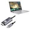 BoxWave Cable Compatible with Acer Swift 3 (SF314-512) - SmartDisplay Cable - USB Type-C to HDMI (6 ft), USB C/HDMI Cable - Jet Black view 1