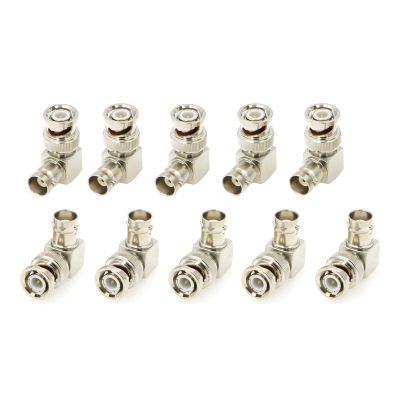 Alvin's Creativity Alvins Right Angle BNC Connectors 90 Degree Adapter Male to Female Connector for 12G HD SDI BNC Cable Security Cameras Extension Cable, 10 PCS