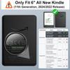 MoKo Case Fits 6" All-New Kindle (11th Generation-2024/2022 Release), Lightweight Shell Cover with Auto Wake/Sleep for Kindle 2024/2022 11th Gen e-Reader, Black view 2