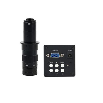 2.0MP 1080P Industrial VGA Digital Electronic Video Microscope & 180X C-Mount Lens For Lab Phone PCB BGA CPU Repair Soldering