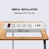 20W Mountable Power Strip USB C Recessed Power Strip USB-C Fast Charge 4 Outlet 3 USB Multiple Protection Built in Conference Desk Counter Workbench for PC Home Electric Appliance White view 2