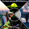 Hand Crank Flashlight with Emergency Radio Phone Charger, Portable Dynamo SOS LED Torch Rechargeable USB Charging Handheld LED Flashlights Built-in Loudspeaker for Camping Hiking Gift view 3