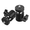 Andoer 2pcs Mini Swivel Ball Head Tripod Head 360 Degree Rotating Mount Base Adapter with Universal 1/4 Inch Screw Mounts for DSLR ILDC Camera DV Tripod Monopod Light Stand view 2