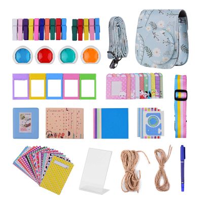 Andoer 12-in-1 Instant Camera Accessories Bundle Kit Replacement for Fujifilm Mini 11 with Camera Bag/Camera Strap/Photo Album/Photo Clips/Photo Frame/Hanging String/Sticker/Pen/Filter