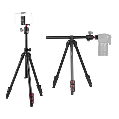 Andoer Q160H Portable Camera Tripod Horizontal Mounted Professional Travel Tripod with 360 Panoramic Ball Head Universal for DSLR ILDC Cameras DVS Smartphones Max Charge 5kg
