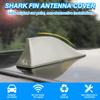 Moly Magnolia Adhesive-Mount Car Roof Shark Fin Antenna Cover, Gold view 3