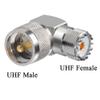 2PCS UHF PL259 Right Angle 90 Degree Coax Adapter, SO239 Male PL259 to Female Right Elbow Coaxial Connector Adapter, UHF Male to SO239 Female L Shape Coax Connector for CB Radio, Antenna, etc view 3