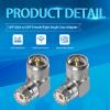 2PCS UHF PL259 Right Angle 90 Degree Coax Adapter, SO239 Male PL259 to Female Right Elbow Coaxial Connector Adapter, UHF Male to SO239 Female L Shape Coax Connector for CB Radio, Antenna, etc view 4