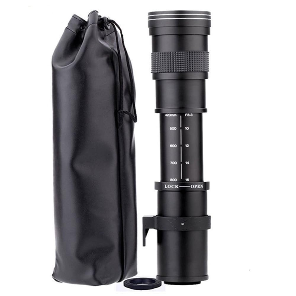 JINTU Telephoto Lens for Canon, EOSM Lens 420-800mm Manual Focus Zoom Lens (MF) for Canon EOS-M (EF-M Mount) Camera EOS M M2 M3 M5 M6 M10 M50 M100 Mirrorless Cameras