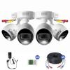 Lorex C883DA 4K Ultra Analog HD Active Deterrence Security Camera, with 135ft Color Night Vision, IP67 Weatherproof, White, 4 Pack view 1
