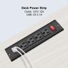 20W Recessed Power Strip USB C Fast Charge Desk Power Outlet Type C Flush Mounted Extension Power Plug for Conference Countertop Desktop Drawer Sofa view 4
