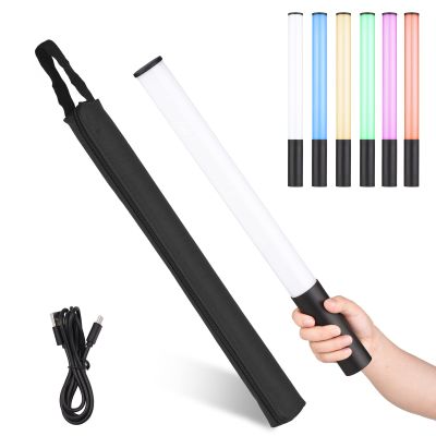 Andoer RGB Light Wand Stick Handheld Photography Video Light 2500K-9900K with 7 Kinds of Special Lighting Magnetic Absorption for Studio Photography Party Live Streaming Selfie Portrait