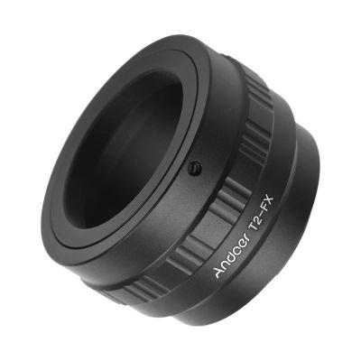 Andoer T2-FX Metal Lens Mount Adapter Ring T/T2 Mount Lens Adapter Replacement for Fujifilm X-T1/X-A1/X-E2/X-M1/X-E1/X-Pro1 X-Mount Cameras